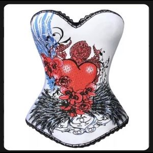 NEW heart/wings corset -bustier top